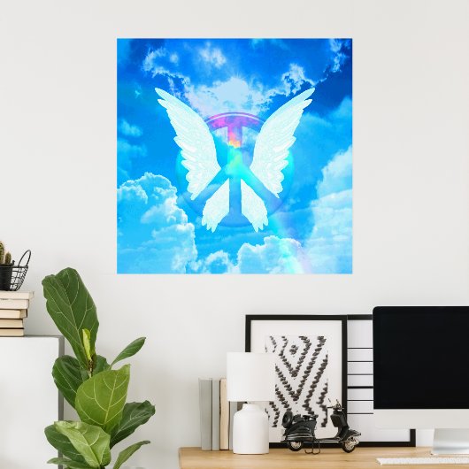 Angel Wings & Peace Sign Poster (Heimbüro)