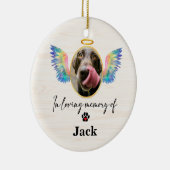 Angel Wings Personalisiert Dog Memorial Keramik Ornament (Rechts)