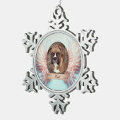 Angel Wings Pet Memorial Snowflake Ornament (Rechts)
