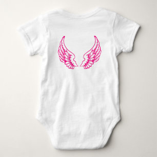 Angel Wings Pink Baby Bodysuit Strampler