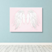 ANGEL WINGS Pink Leinwanddruck (Insitu (Holzboden))