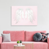 ANGEL WINGS Pink Leinwanddruck (Insitu (Wohnzimmer))