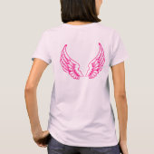 Angel Wings (rosa) T-Shirt vorne und hinten (Rückseite)