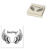 ANGEL WINGS RUBBER BRIEFMARKE GUMMISTEMPEL (Stempel)
