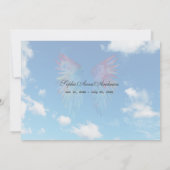 Angel Wings Sky Celebration of Life Foto Memory Einladung (Rückseite)