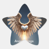 Angel Wings Small Matte Star Stickers (Vorderseite)