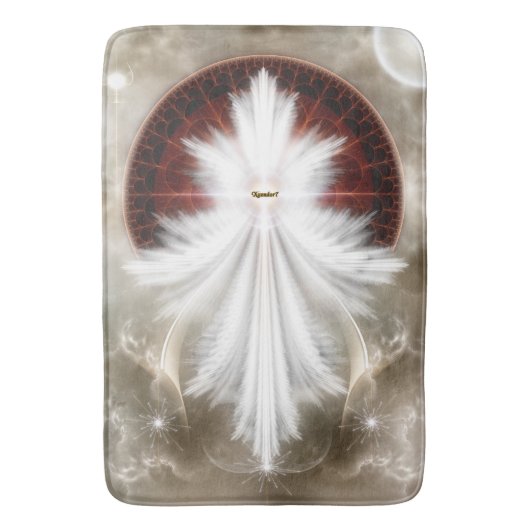 Angel Wings Snowflake Bath Mat Badematte (Vorderseite Vertikal)