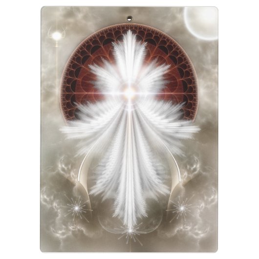 Angel Wings Snowflake Clipboard Klemmbrett (Rückseite)