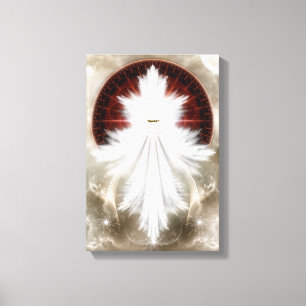 Angel Wings Snowflake Fraktal Art Canvas Print Leinwanddruck