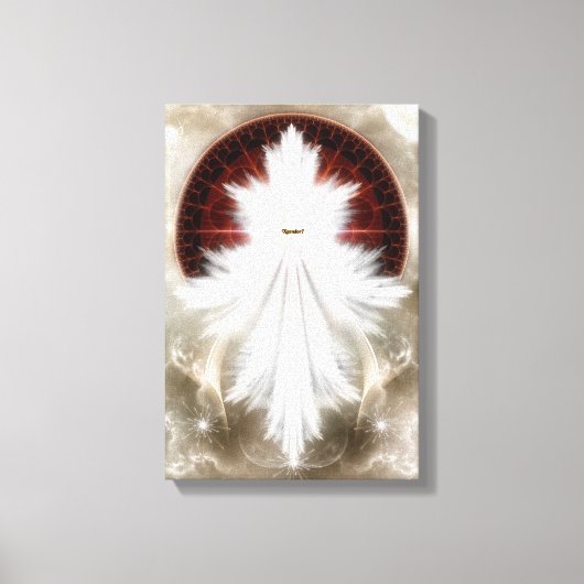 Angel Wings Snowflake Fraktal Art Canvas Print Leinwanddruck (Vorderseite)
