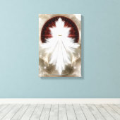 Angel Wings Snowflake Fraktal Art Canvas Print Leinwanddruck (Insitu (Holzboden))