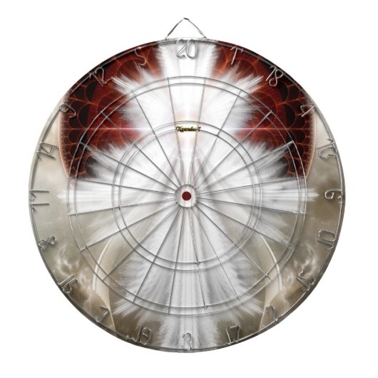 Angel Wings Snowflake Fraktal Art Dartscheibe (vorne)
