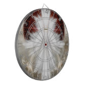 Angel Wings Snowflake Fraktal Art Dartscheibe (Vorderseite Links)