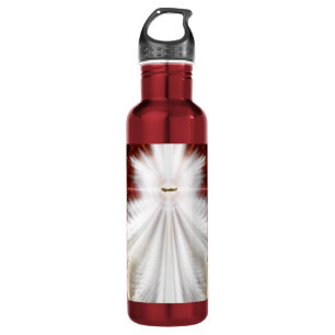 Angel Wings Snowflake Fraktal Art Trinkflasche