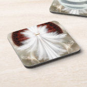 Angel Wings Snowflake Fraktal Art Untersetzer (Linke Seite)