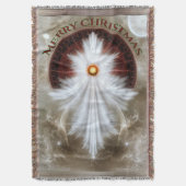 Angel Wings Snowflake Frohe Weihnachten Decke (Vorderseite Vertikal)