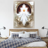 Angel Wings Snowflake Frohe Weihnachten Leinwanddruck (Insitu (Schlafzimmer))