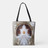 Angel Wings Snowflake Frohe Weihnachten Tasche (Rückseite)