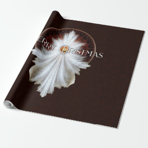 Angel Wings Snowflake Frohe Weihnachten TW ISO BRG Geschenkpapier