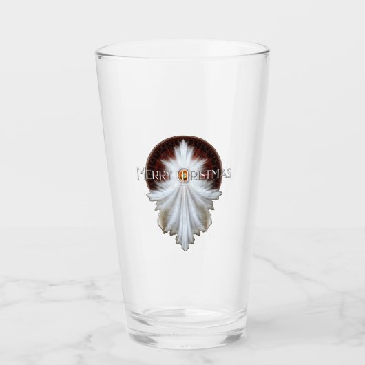 Angel Wings Snowflake Frohe Weihnachten TW ISO Glas (Vorderseite)