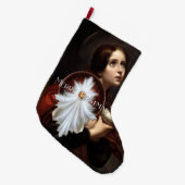 Angel Wings Snowflake Frohe Weihnachten TW ISO Großer Weihnachtsstrumpf (Vorderansicht (hängend))