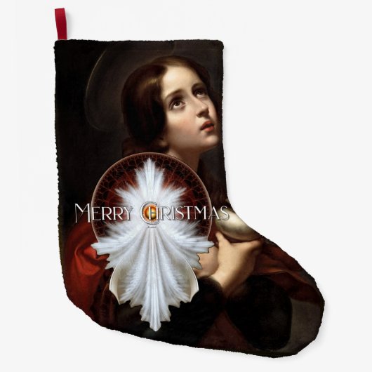 Angel Wings Snowflake Frohe Weihnachten TW ISO Großer Weihnachtsstrumpf (Vorderseite)