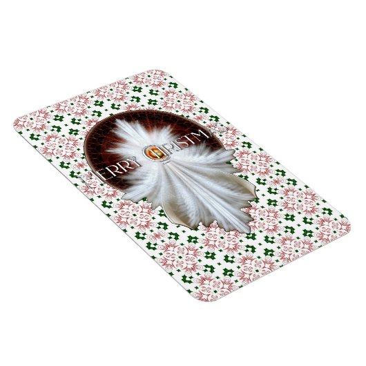 Angel Wings Snowflake Frohe Weihnachten TW ISO Magnet (Rechte Seite)