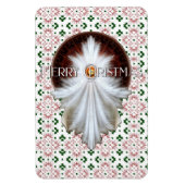Angel Wings Snowflake Frohe Weihnachten TW ISO Magnet (Vertikal)
