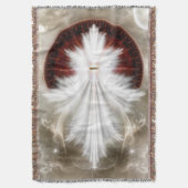 Angel Wings Snowflake Throw Blanket Decke (Vorderseite Vertikal)