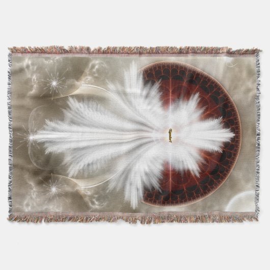Angel Wings Snowflake Throw Blanket Decke (Vorderseite)
