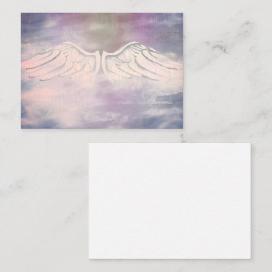 Angel Wings Spirituelle Lightworker Business Card Visitenkarte (Vorne/Hinten)