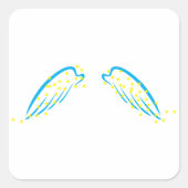 Angel Wings Square Sticker (Vorderseite)