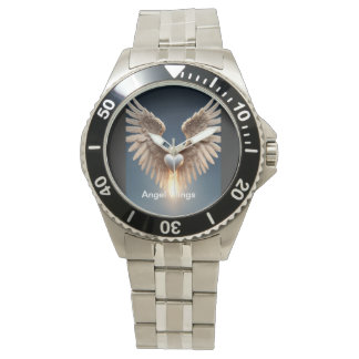 Angel Wings Stainless Steel Bracelet e-Watch Armbanduhr