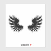 Angel Wings Sticker - Ein Retro-Traum (Blatt)