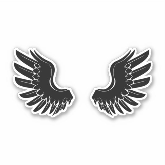 Angel Wings Sticker - Ein Retro-Traum (Vorderseite)