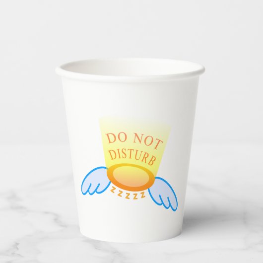 Angel Wings stören nicht Pappbecher (Vorderseite)