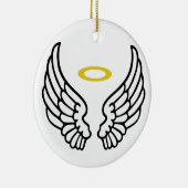 Angel Wings und Halo Keramik Ornament (Rechts)