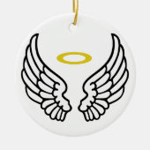 Angel Wings und Halo Keramik Ornament (Vorne)