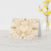 Angel Wings und Herz Karte (Gelbe Blume)