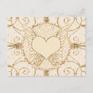 Angel Wings und Herz Postkarte