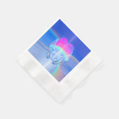 Angel Wings wackelte um ein Herz Serviette (Ecke)