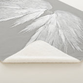 ANGEL WINGS Wedding Initials Elegant Gray Sherpadecke (3/4)