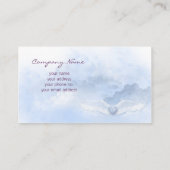 Angel Wings White Christlich Business Card Visitenkarte (Rückseite)