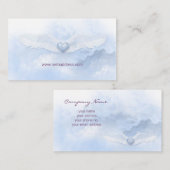 Angel Wings White Christlich Business Card Visitenkarte (Vorne/Hinten)