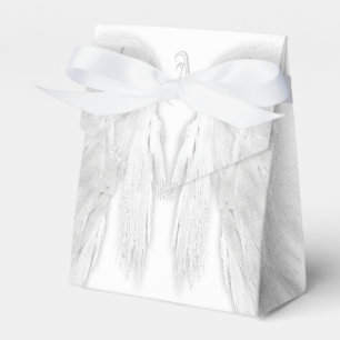 ANGEL WINGS White Custom Monogram Geschenkschachtel