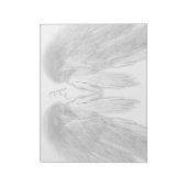 ANGEL WINGS White Custom Monogram Notizblock (Rotiert)