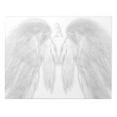ANGEL WINGS White Custom Monogram Notizblock (Vorderseite)