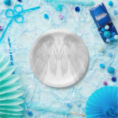 ANGEL WINGS White Custom Monogram Pappteller (Party)