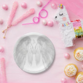 ANGEL WINGS White Custom Monogram Pappteller (Party)