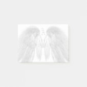 ANGEL WINGS White Custom Monogram Post-it Klebezettel (Vorderseite)